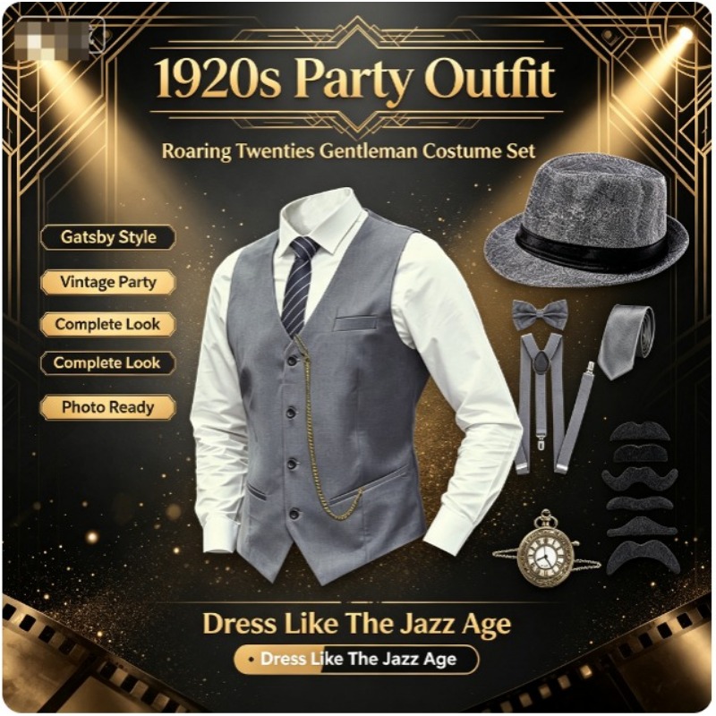 Men'S Accessories In The 1920S - Conjunto de Accesorios de Gangster del