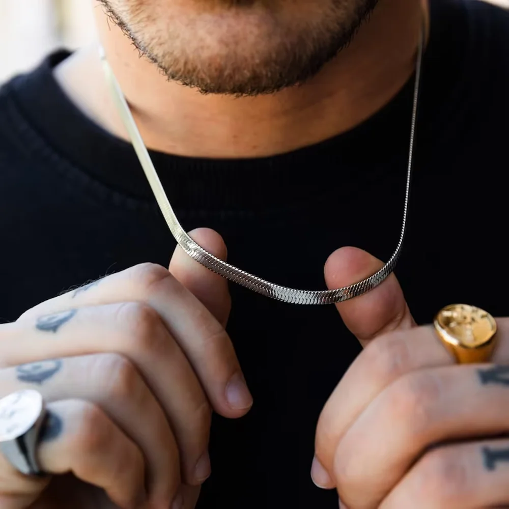 Collar de cadena de serpiente  - Men Accessories Neck Chain reseña y precio